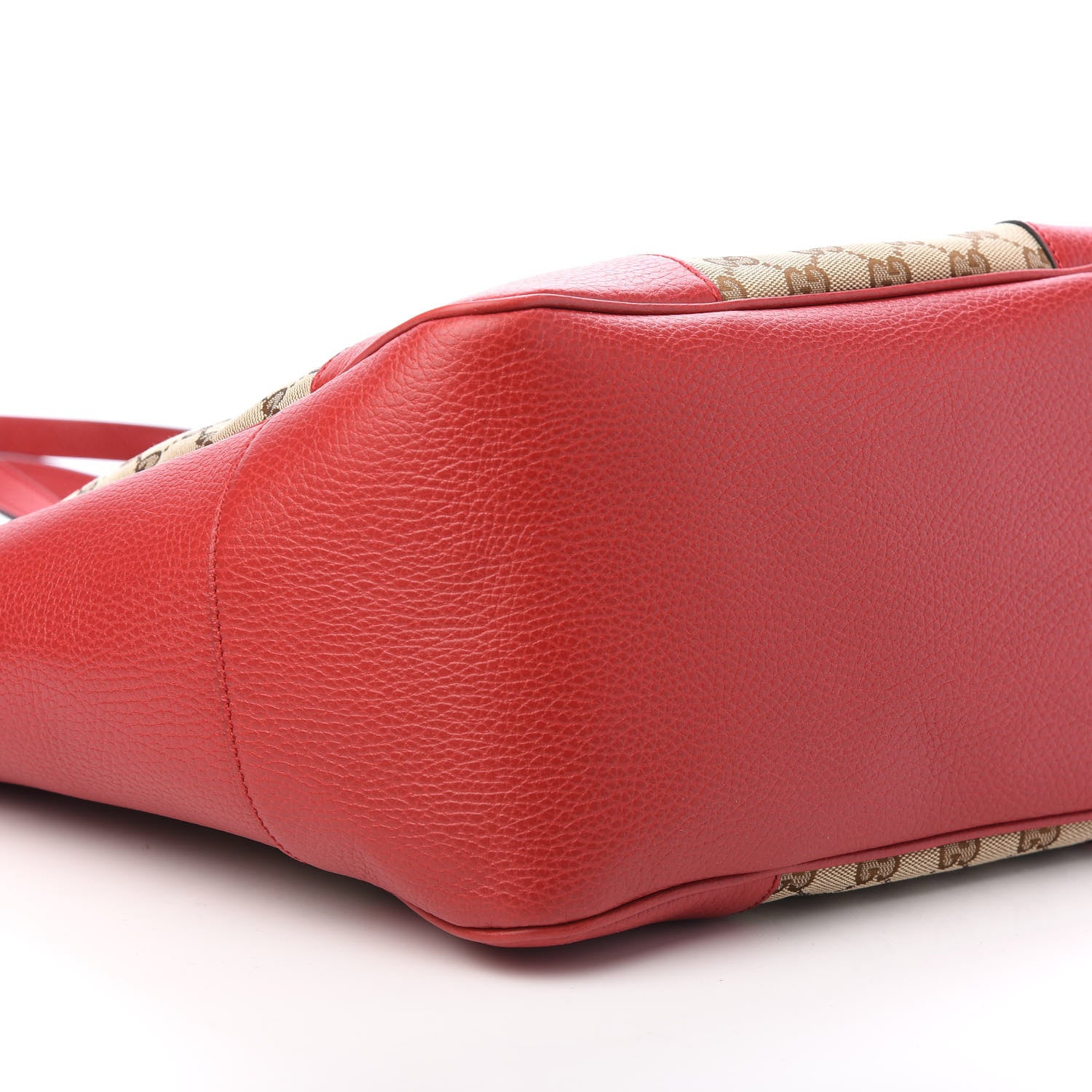 Gucci Monogram Bree Zippered Tote Beige Red 8 of 9