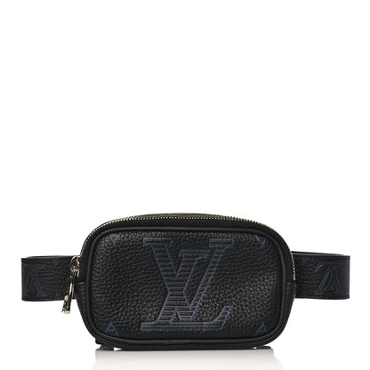 Louis Vuitton Taurillon Shadow Belt Bag 95 38 Black 1 of 8