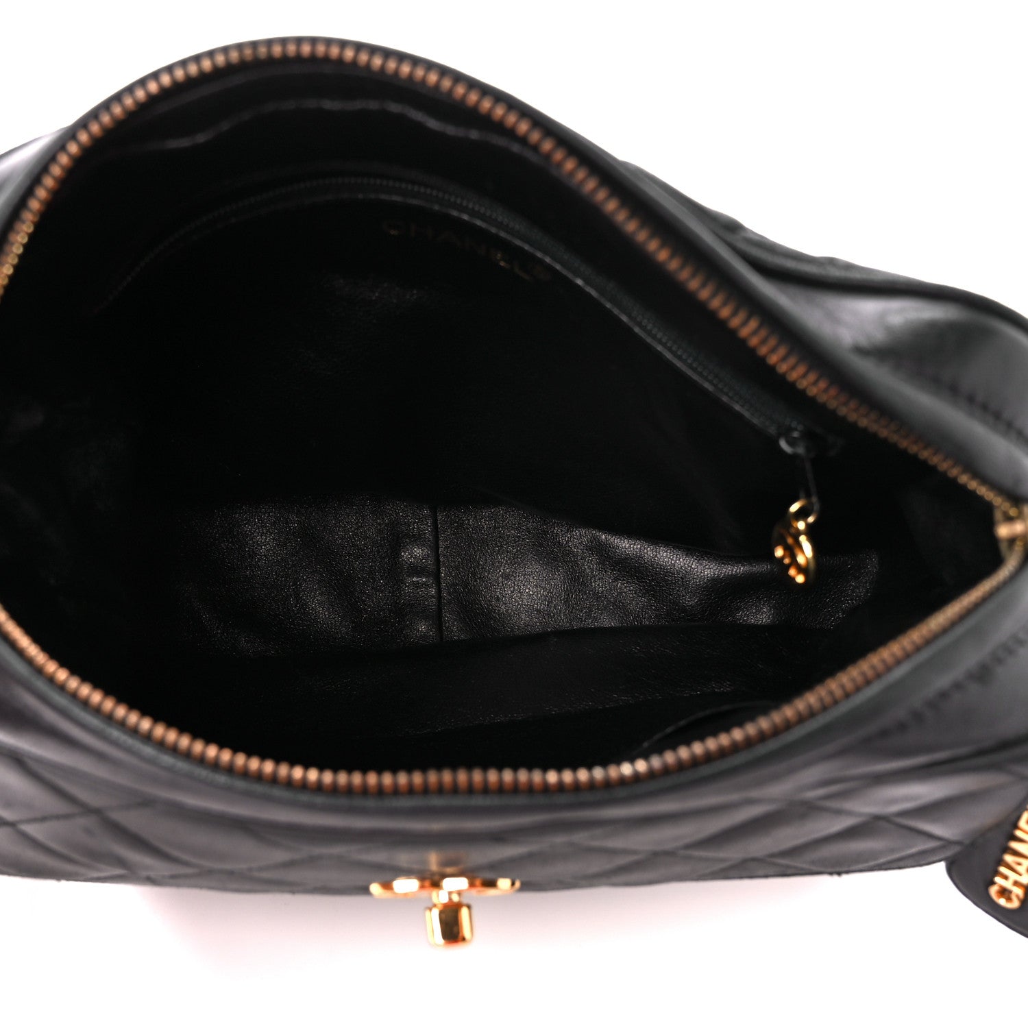 Chanel Lambskin Quilted Flap Camera Case Black 5 of 12