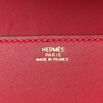 Hermes Tadelakt Medor 23 Clutch Rouge Vif Rouge Vif 6 of 8