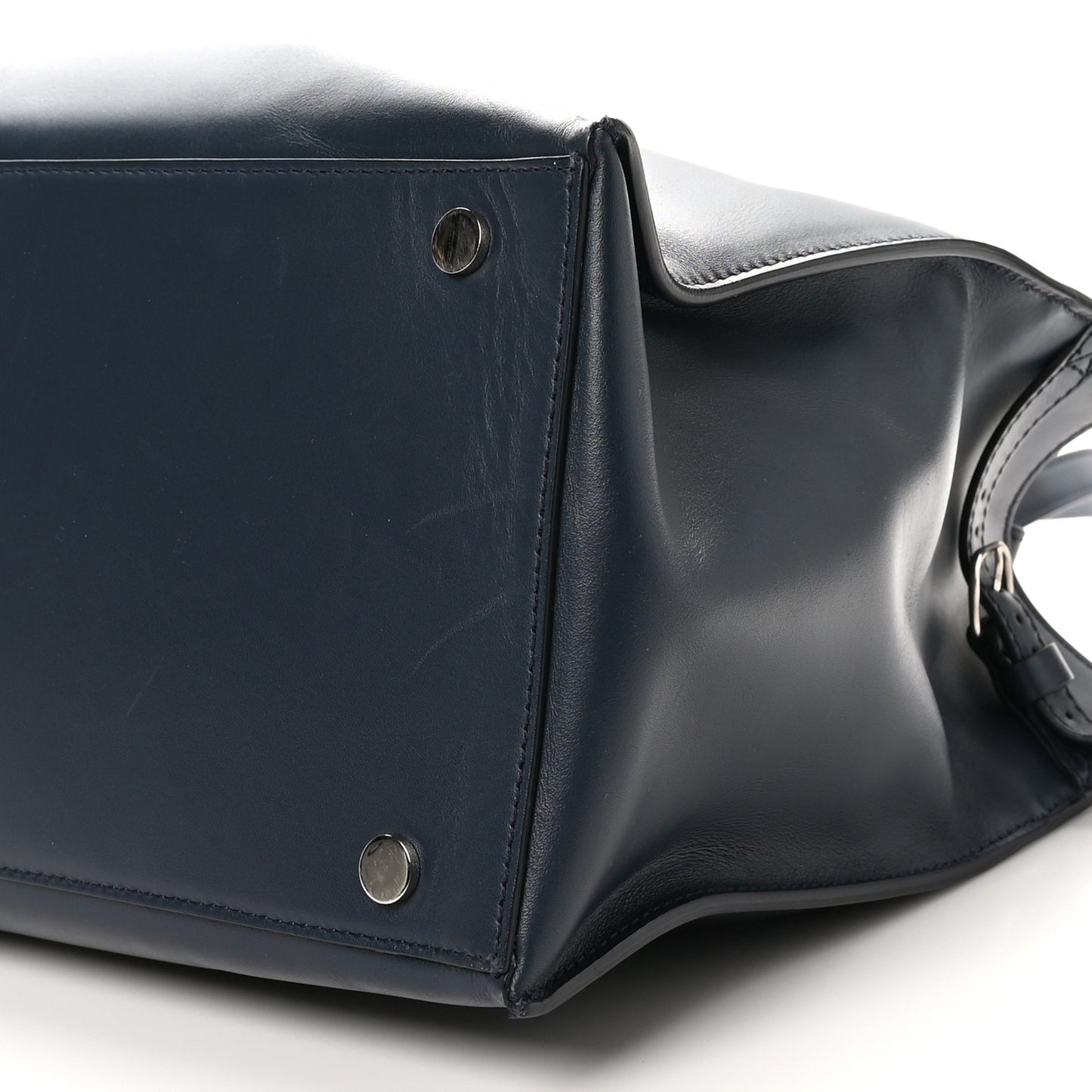 Calfskin Karung Padlock Nude Work S Top Handle Black Encre Orange Tang