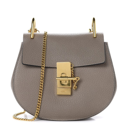Chloe Grained Lambskin Mini Drew Shoulder Bag Motty Grey 1 of 10