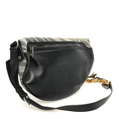 Balenciaga Canvas Jacquard Diagonal Allover Logo XS Souvenir Belt Bag Beige 3 of 9
