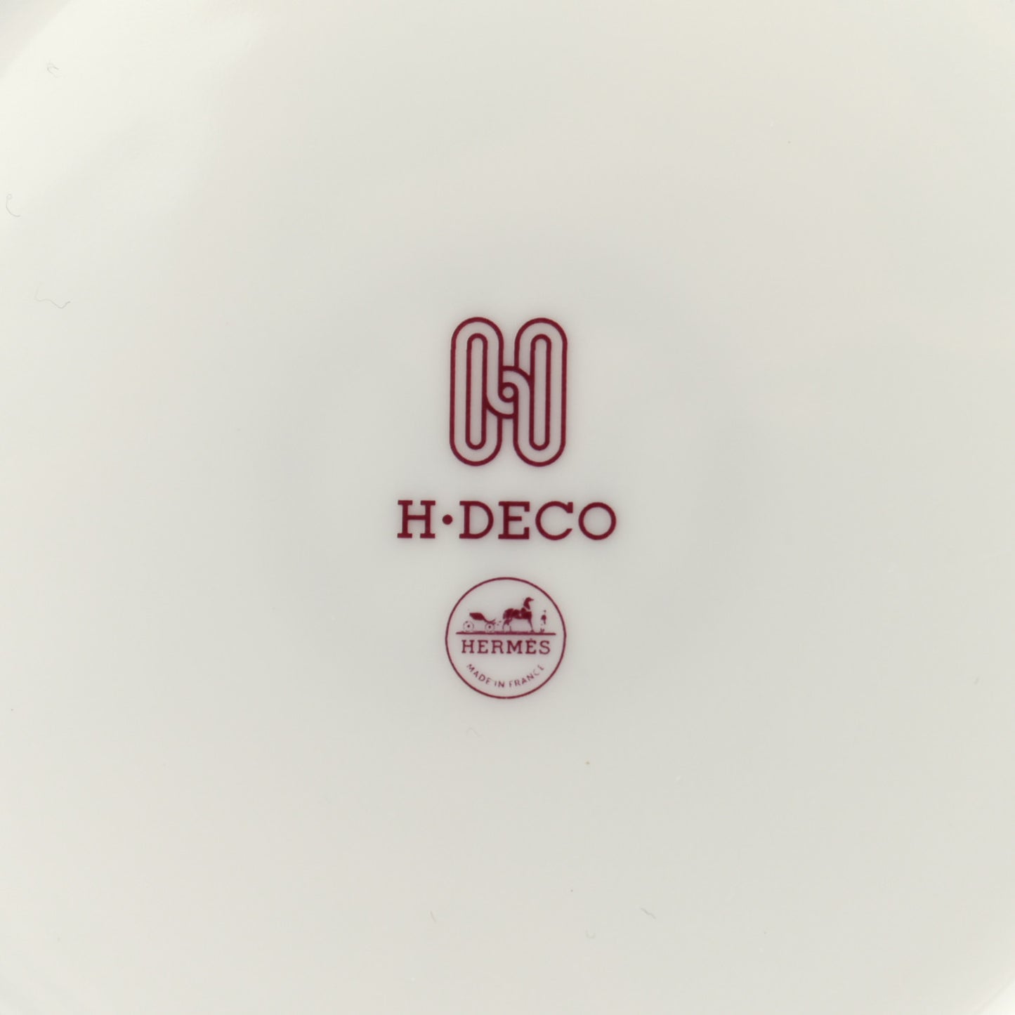 Porcelain H Deco Dessert Plate Rouge