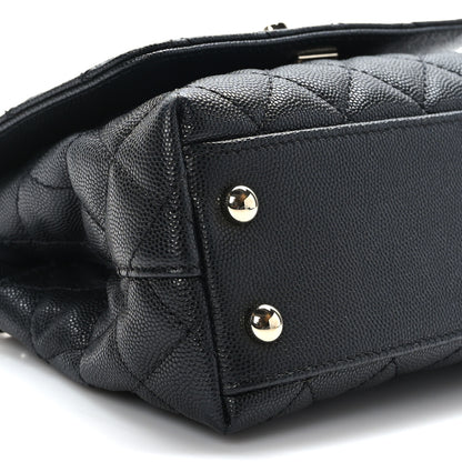 Chanel Caviar Quilted Extra Mini Coco Handle Flap Black 8 of 10