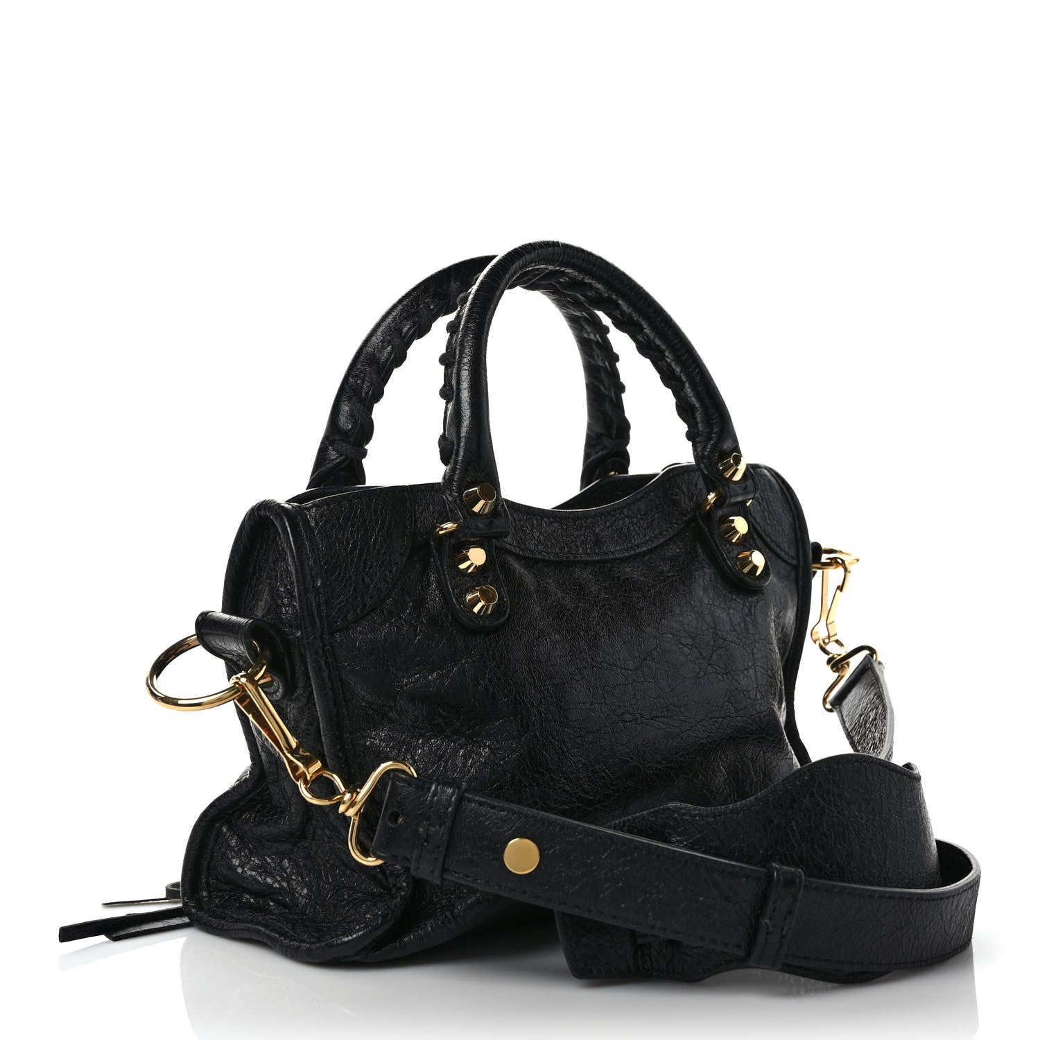 Balenciaga Agneau Classic Gold Hardware Mini City Black 3 of 11
