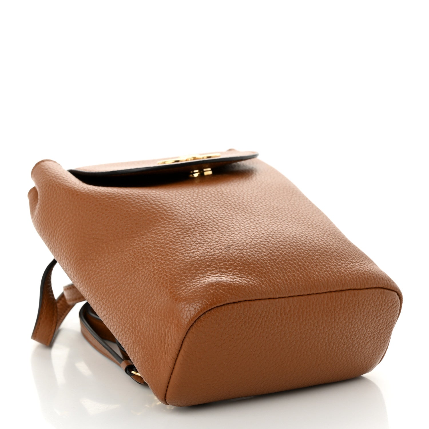 Salvatore Ferragamo Grained Calfskin Mini Gancini Backpack Brown 4 of 9