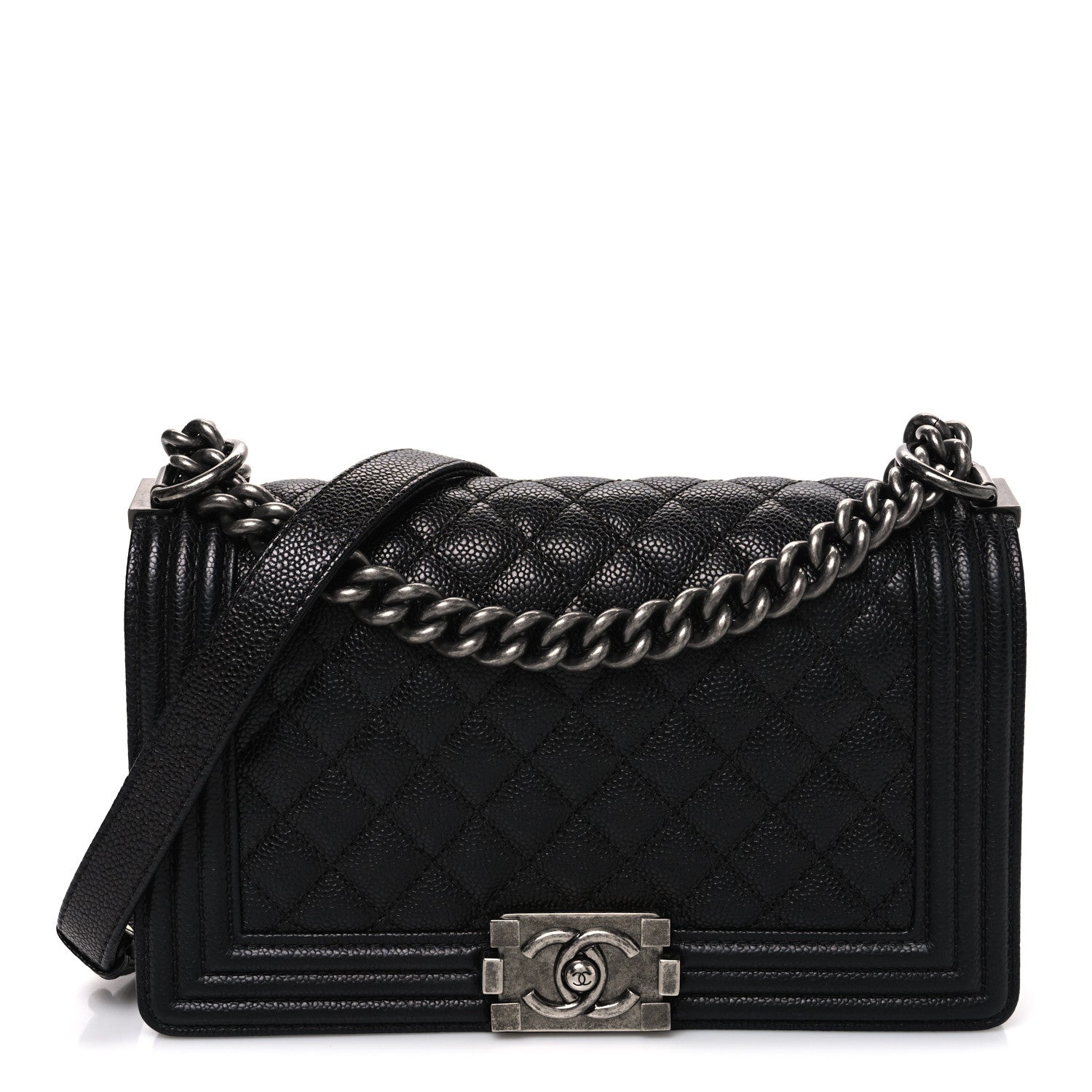 Chanel Caviar Quilted Medium Boy Flap Black 1 of 10