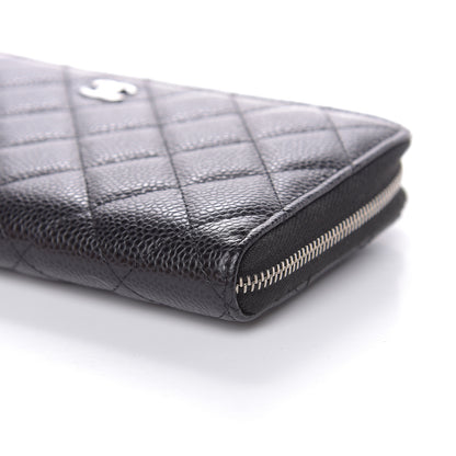 Chanel Caviar Quilted Large Gusset Zip Around Wallet Black 10 of 11