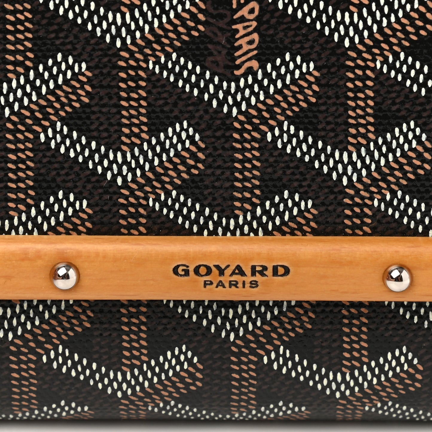 Goyardine Monte Carlo Bois Clutch Black