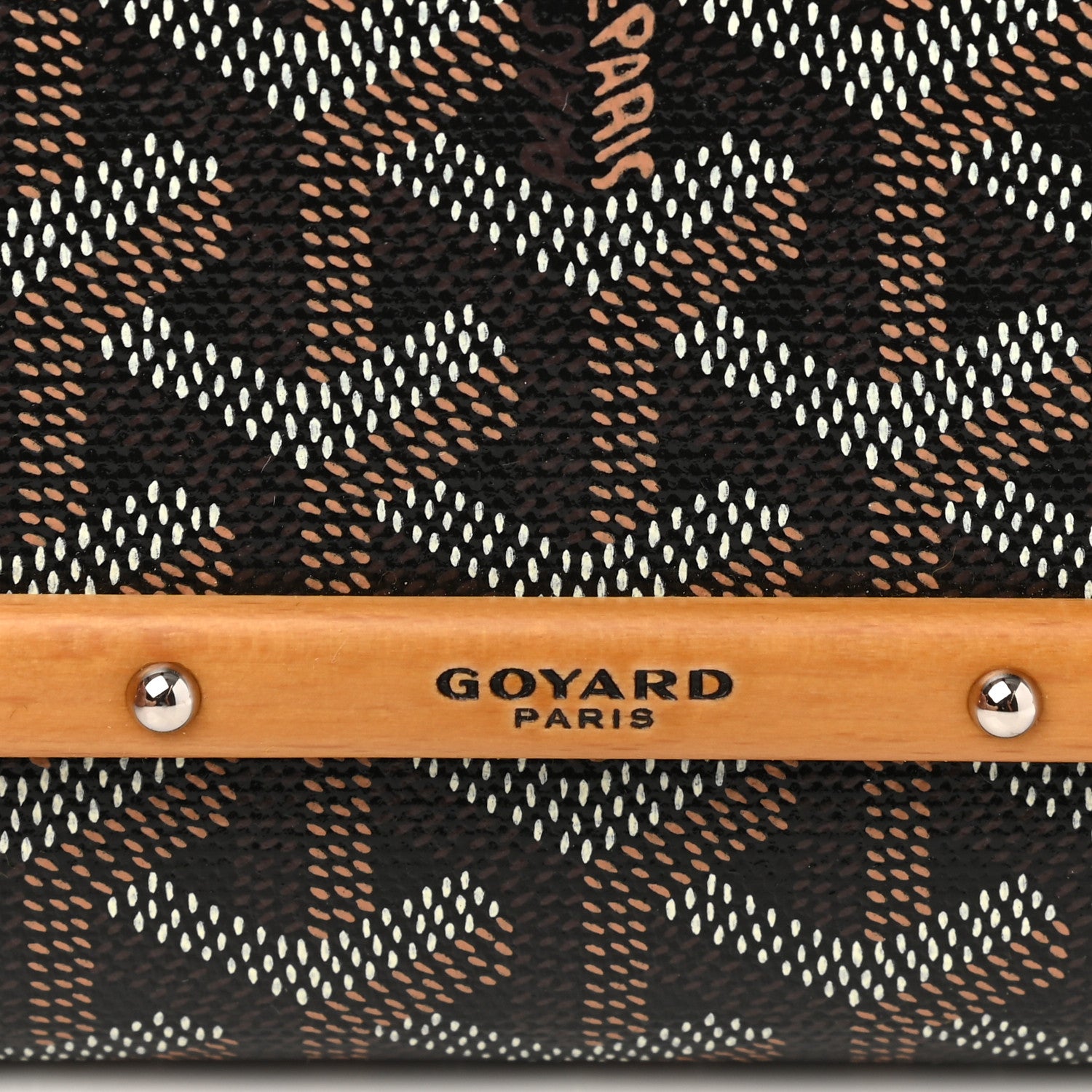 Goyard Goyardine Monte Carlo Bois Clutch Black 5 of 11