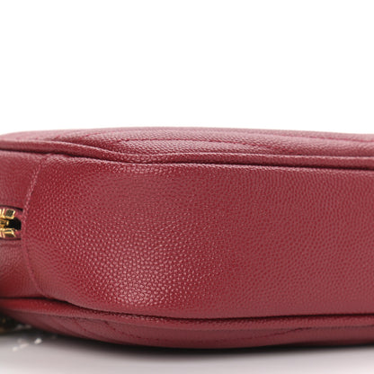 Saint Laurent Grain De Poudre Matelasse Monogram Mini Lou Camera Bag Opyum Red 8 of 9