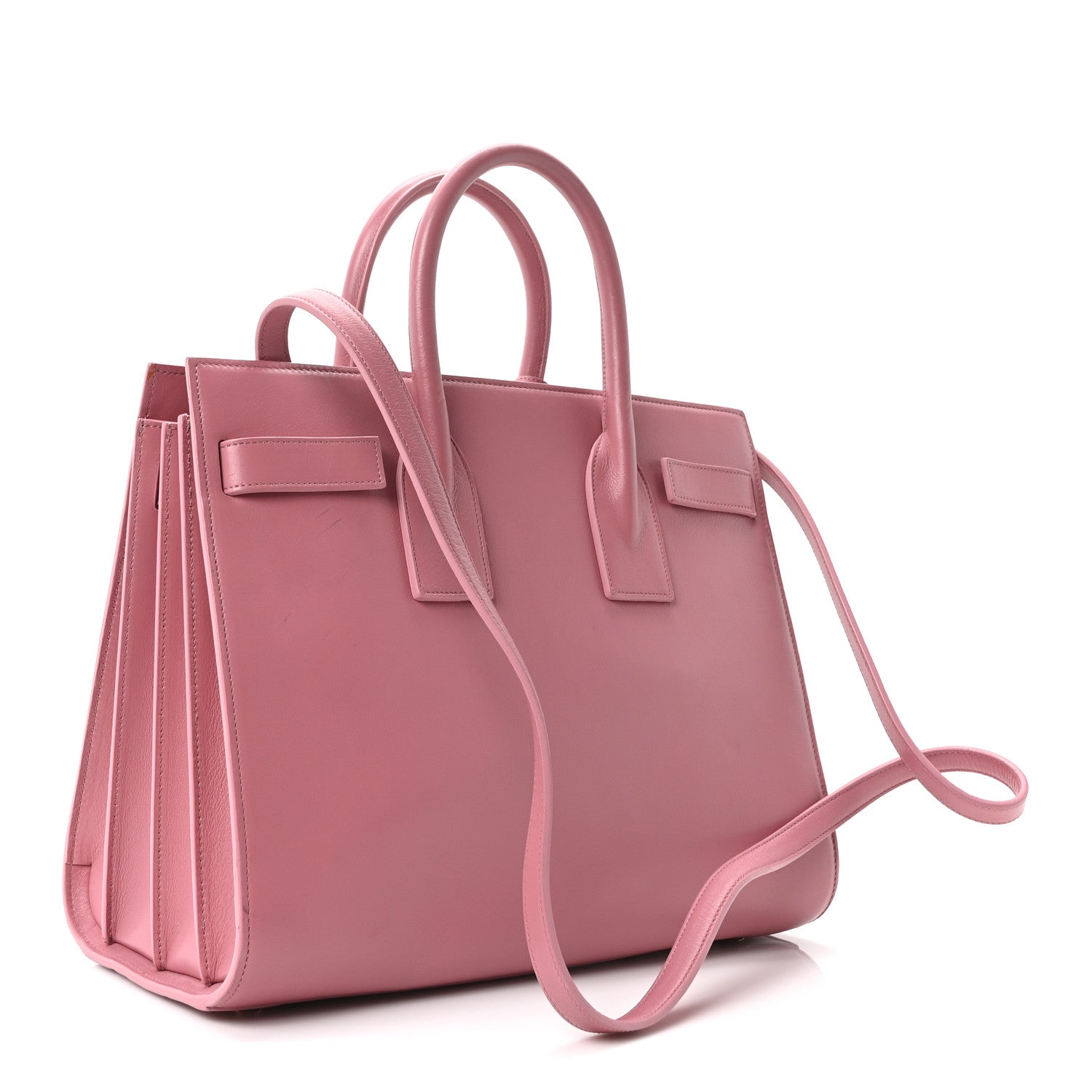 Saint Laurent Calfskin Small Sac De Jour Dark Rose 3 of 10