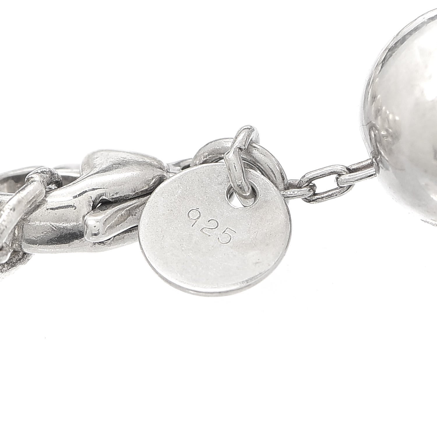 Tiffany Sterling Silver 10mm HardWear Ball Bracelet 5 of 6