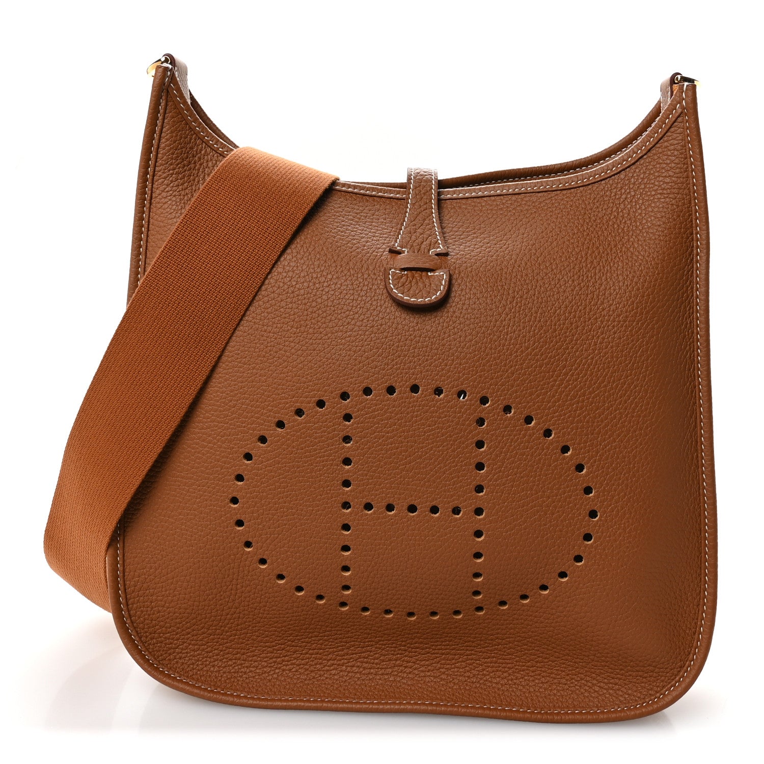 Hermes Taurillon Clemence Evelyne III PM Gold 1 of 11
