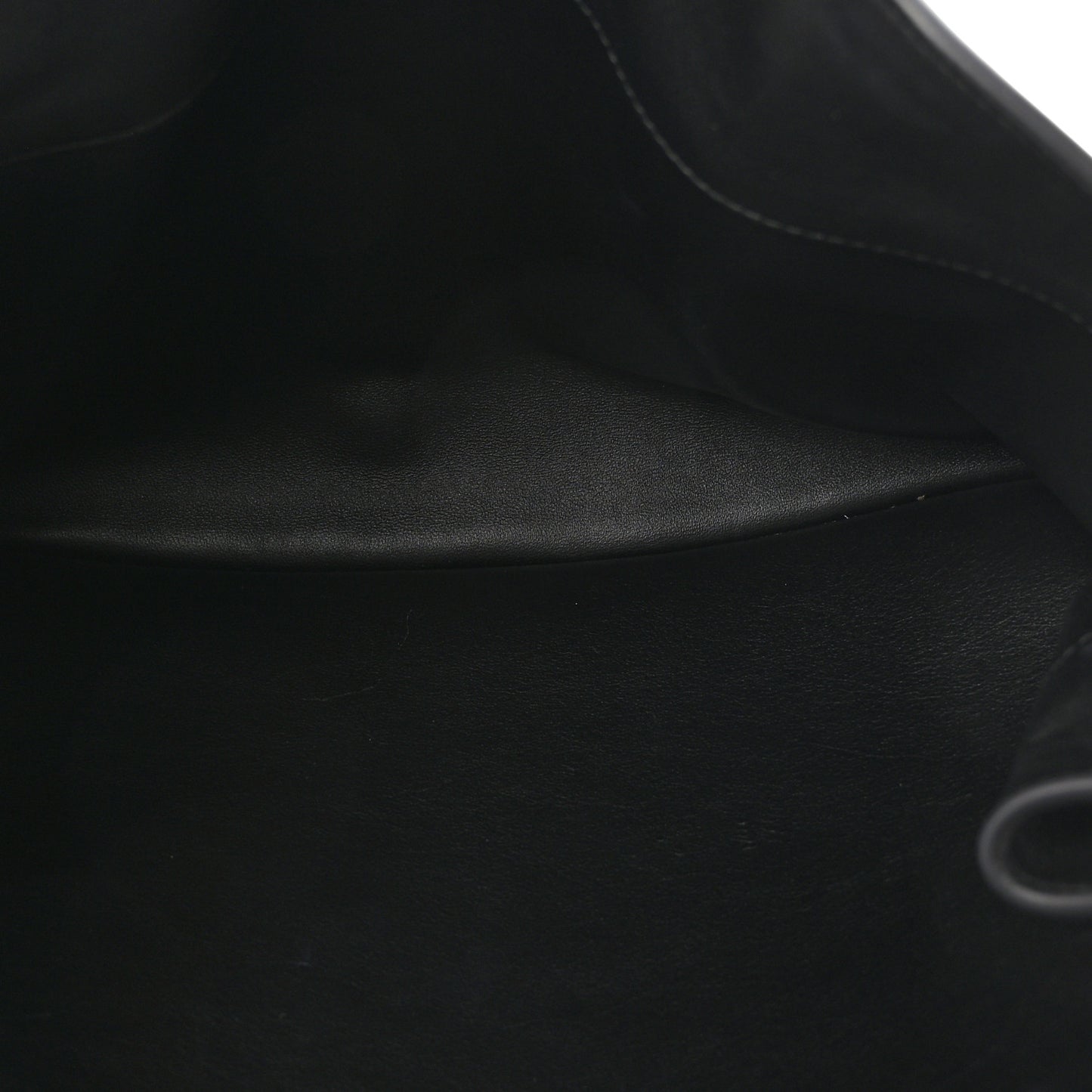 Natural Smooth Calfskin Medium Rodeo Top Handle Handbag Black