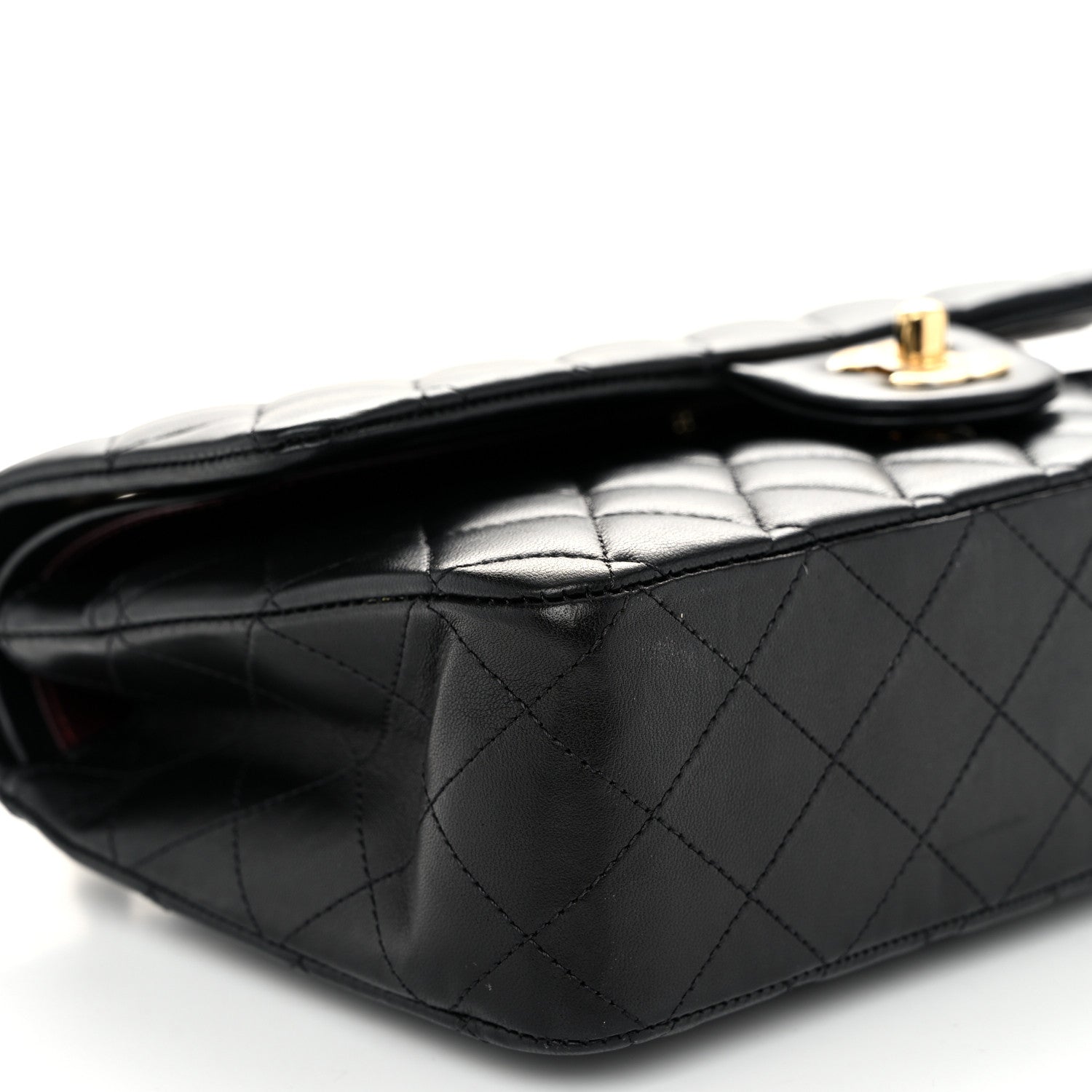 Chanel Lambskin Quilted Medium Double Flap Black 9 of 10