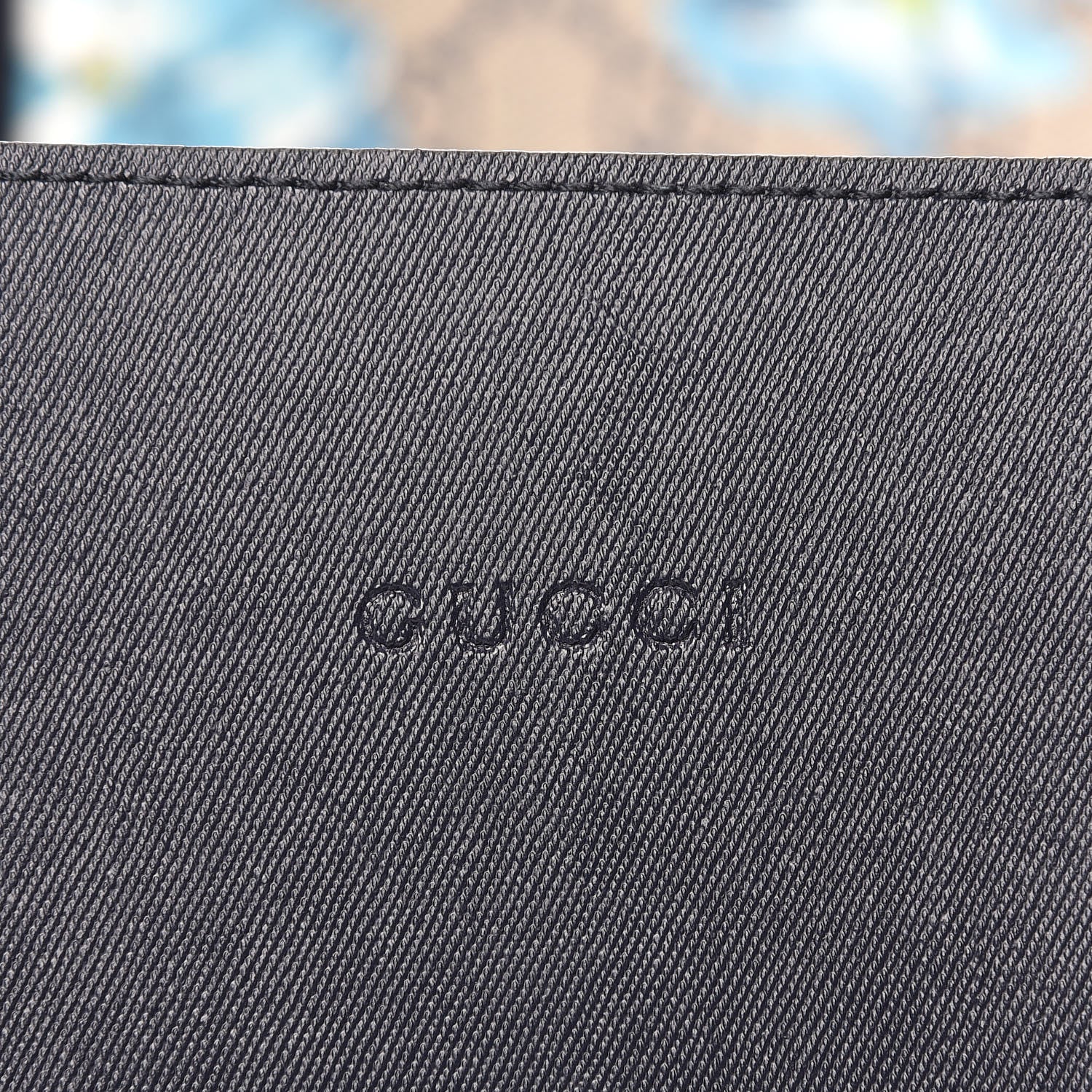 Gucci GG Supreme Monogram Blooms Medium Reversible Tote Beige Blue Navy 14 of 16