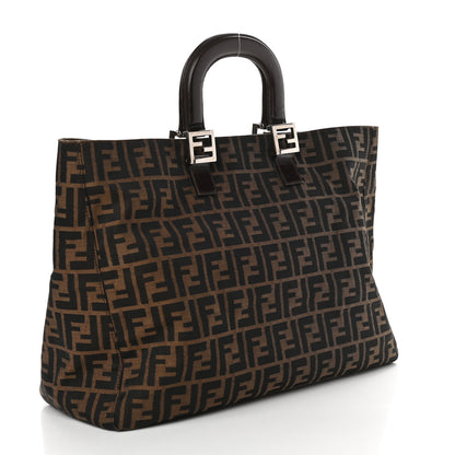 Fendi Zucca Top Handle Tote Tobacco 2 of 7