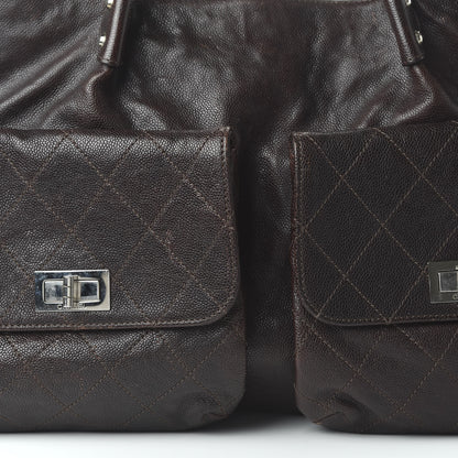 Chanel Glazed Caviar Large Pocket In The City Tote Brown 11 of 11