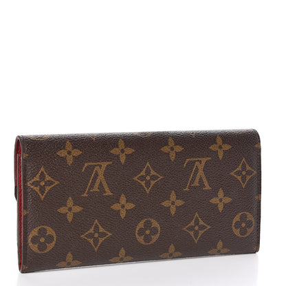 Louis Vuitton Monogram Emilie Wallet Red 3 of 7