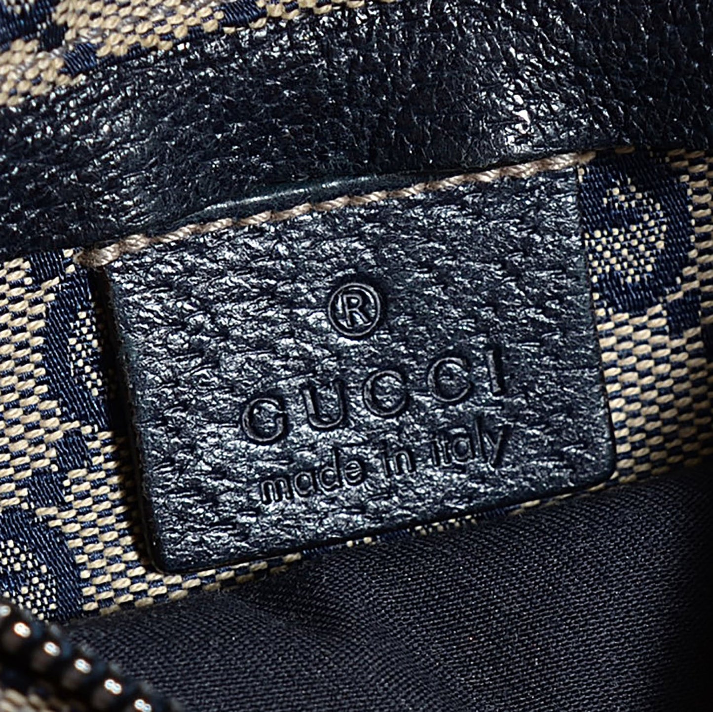 GG Monogram Web Double Pocket Belt Bag Navy