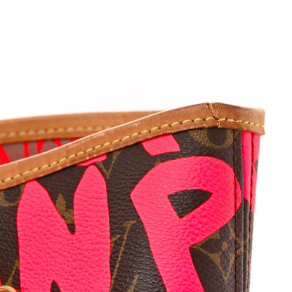 Louis Vuitton Monogram Graffiti Neverfull GM Fuchsia 12 of 13