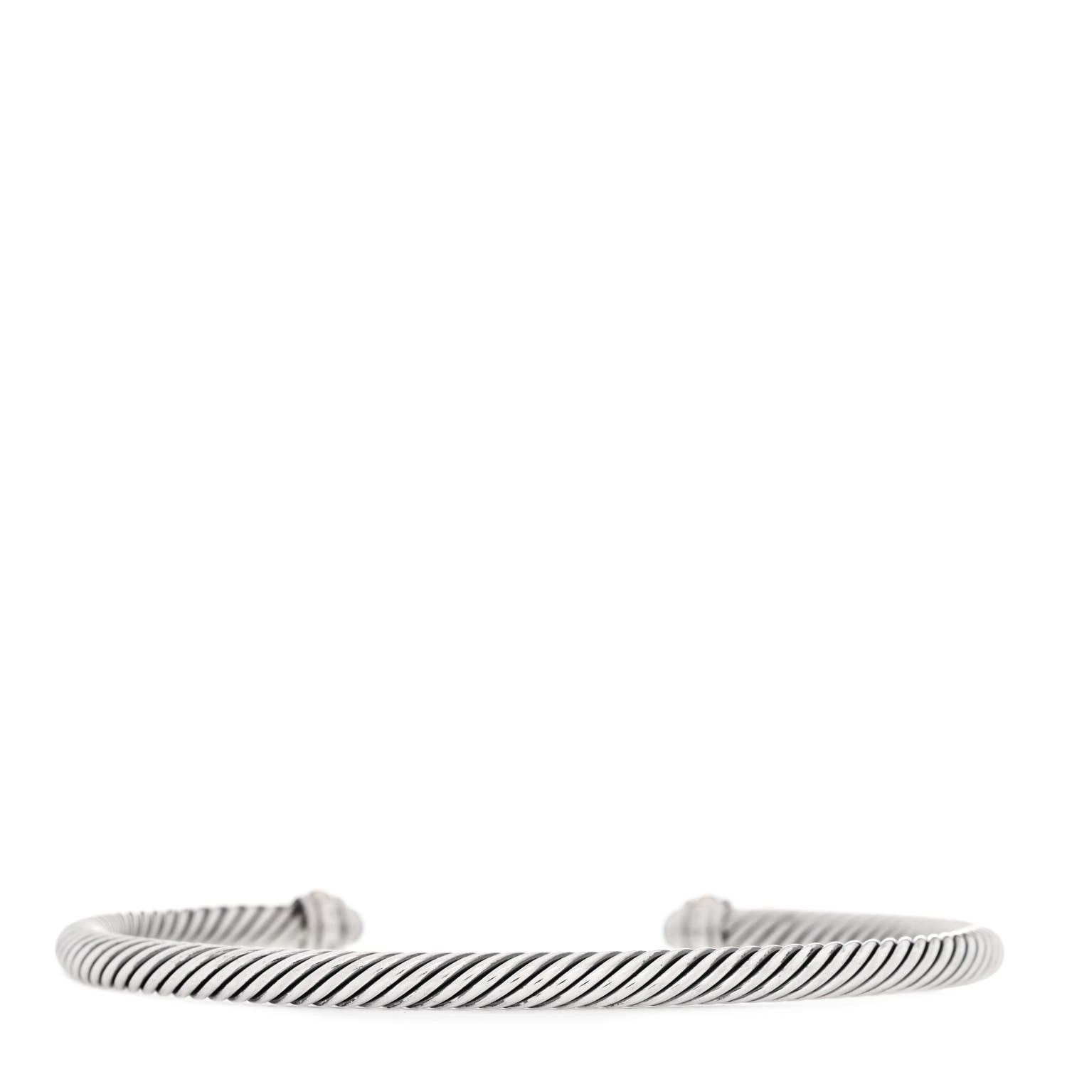 David Yurman Sterling Silver 18K Yellow Gold 4mm Cable Classics Bracelet 2 of 4
