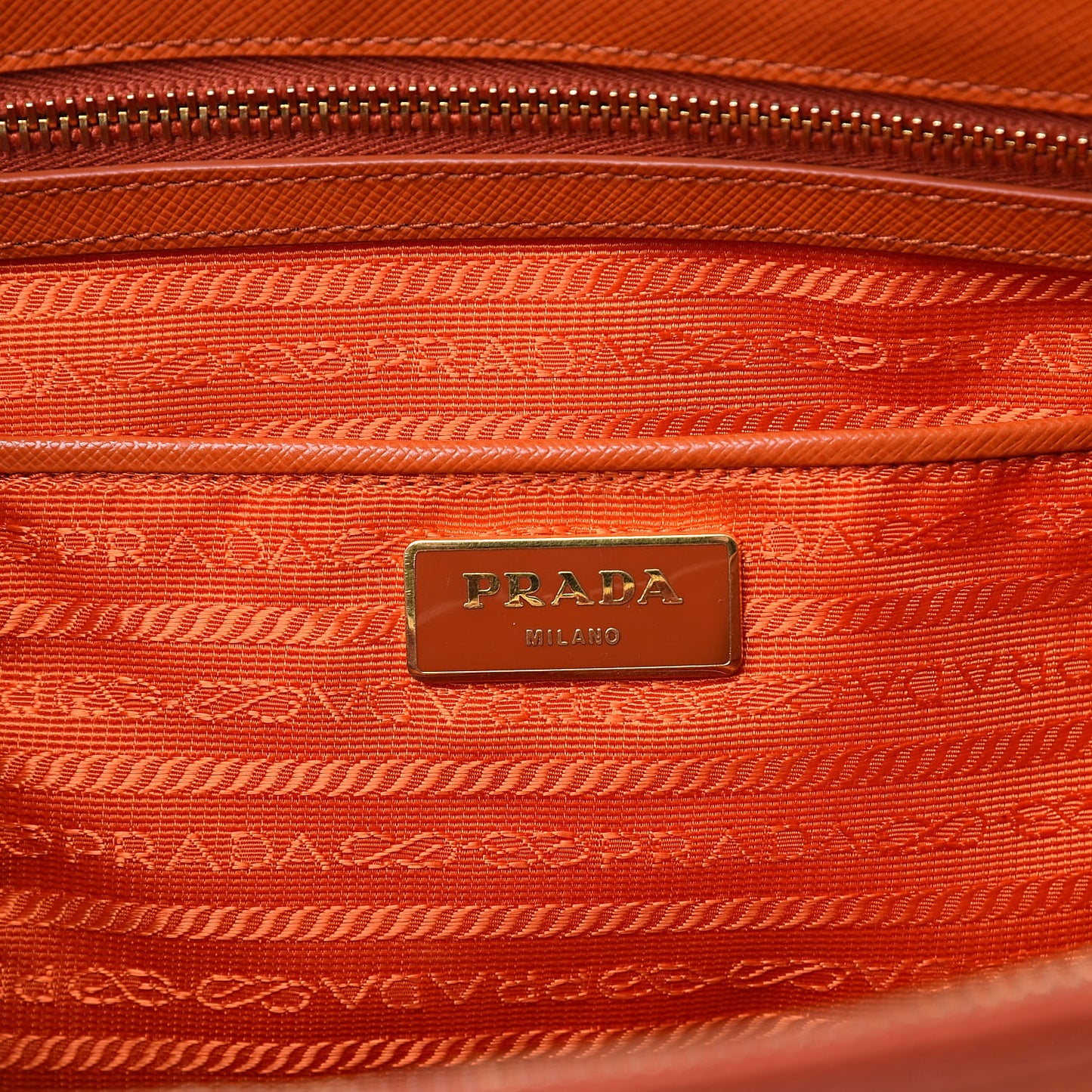 Saffiano Medium Galleria Double Zip Tote Papaya