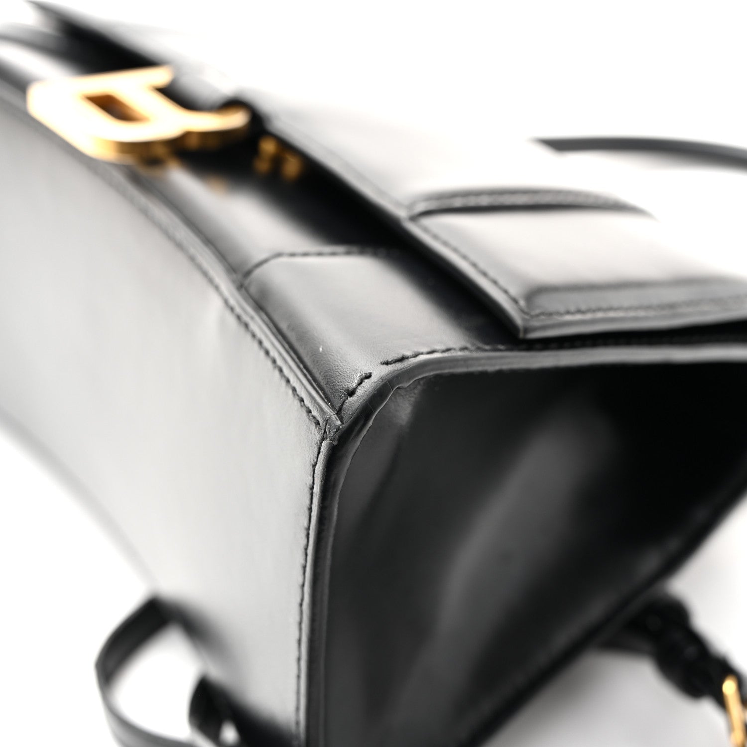 Balenciaga Shiny Box Calfskin Small Hourglass Top Handle Bag Black 15 of 15
