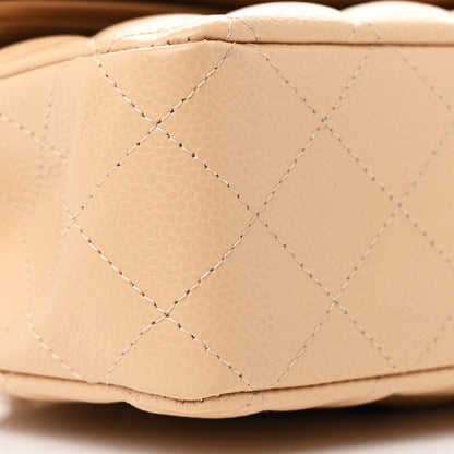 Chanel Caviar Quilted Medium Double Flap Beige 9 of 10