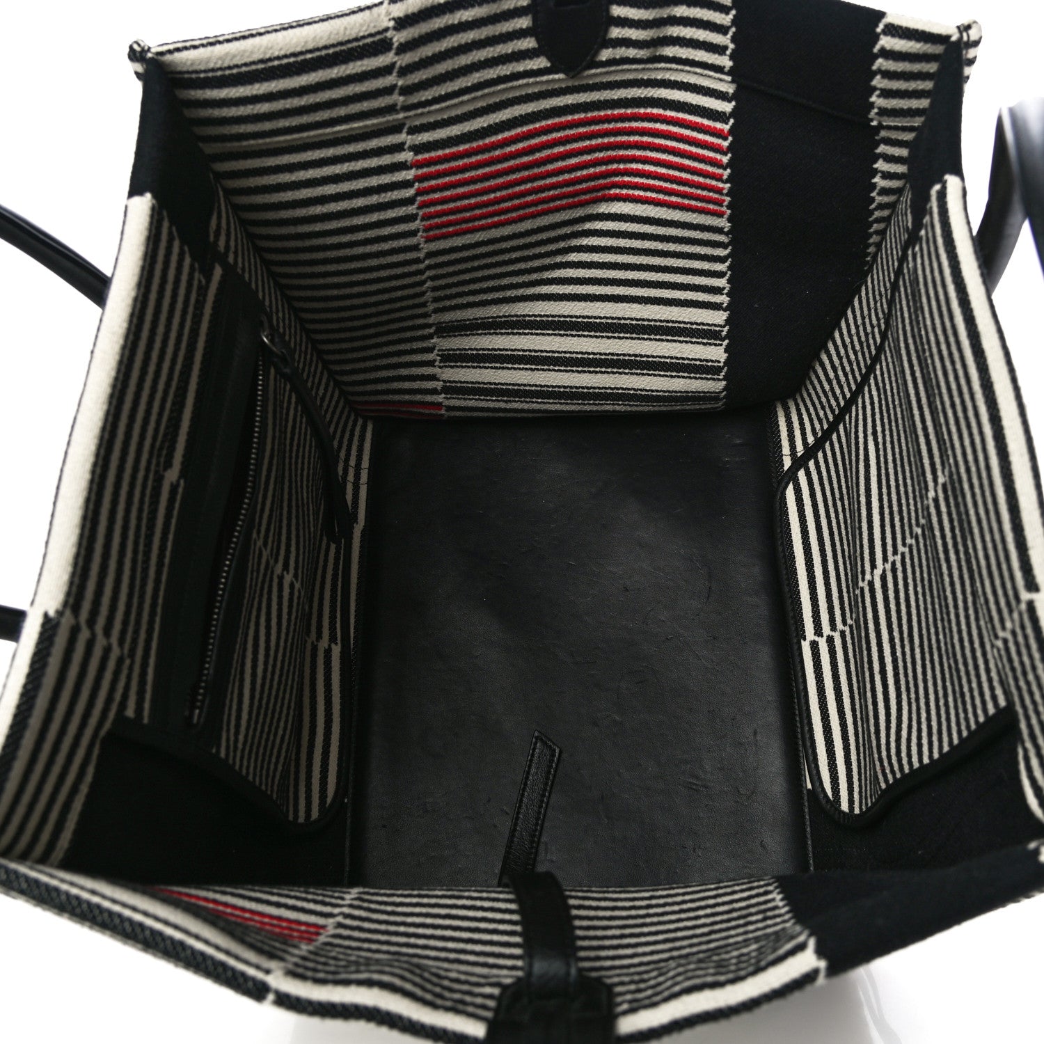 Celine Cotton Canvas Stripped Medium Phantom Luggage Multicolor 7 of 13