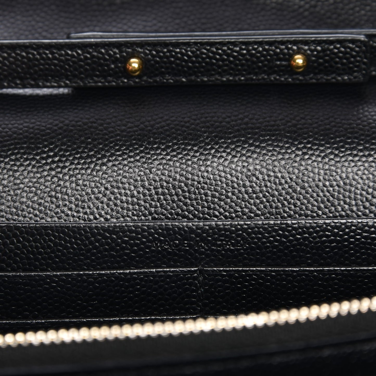Grain De Poudre Matelasse Chevron Monogram Chain Wallet Black