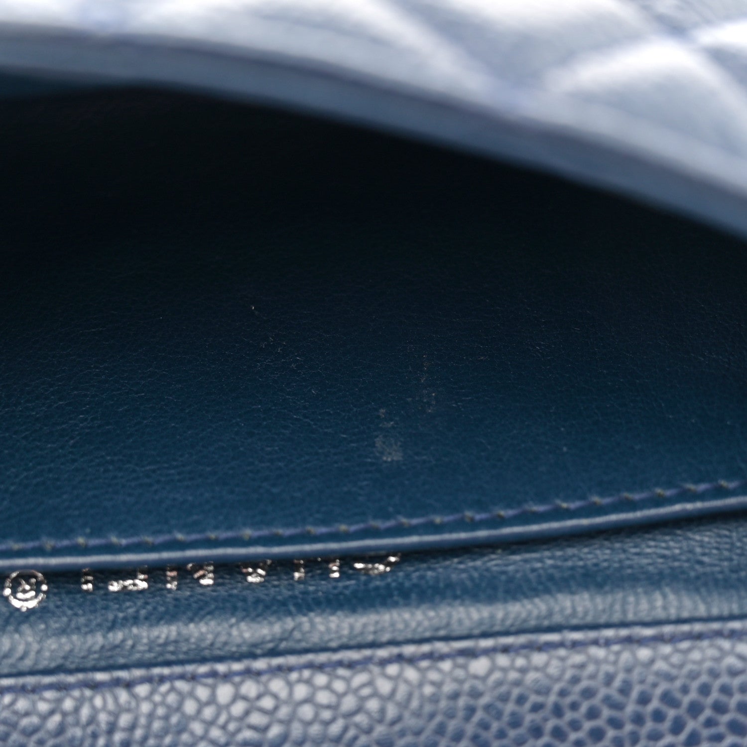 Chanel Caviar Quilted Extra Mini Flap Blue 11 of 11