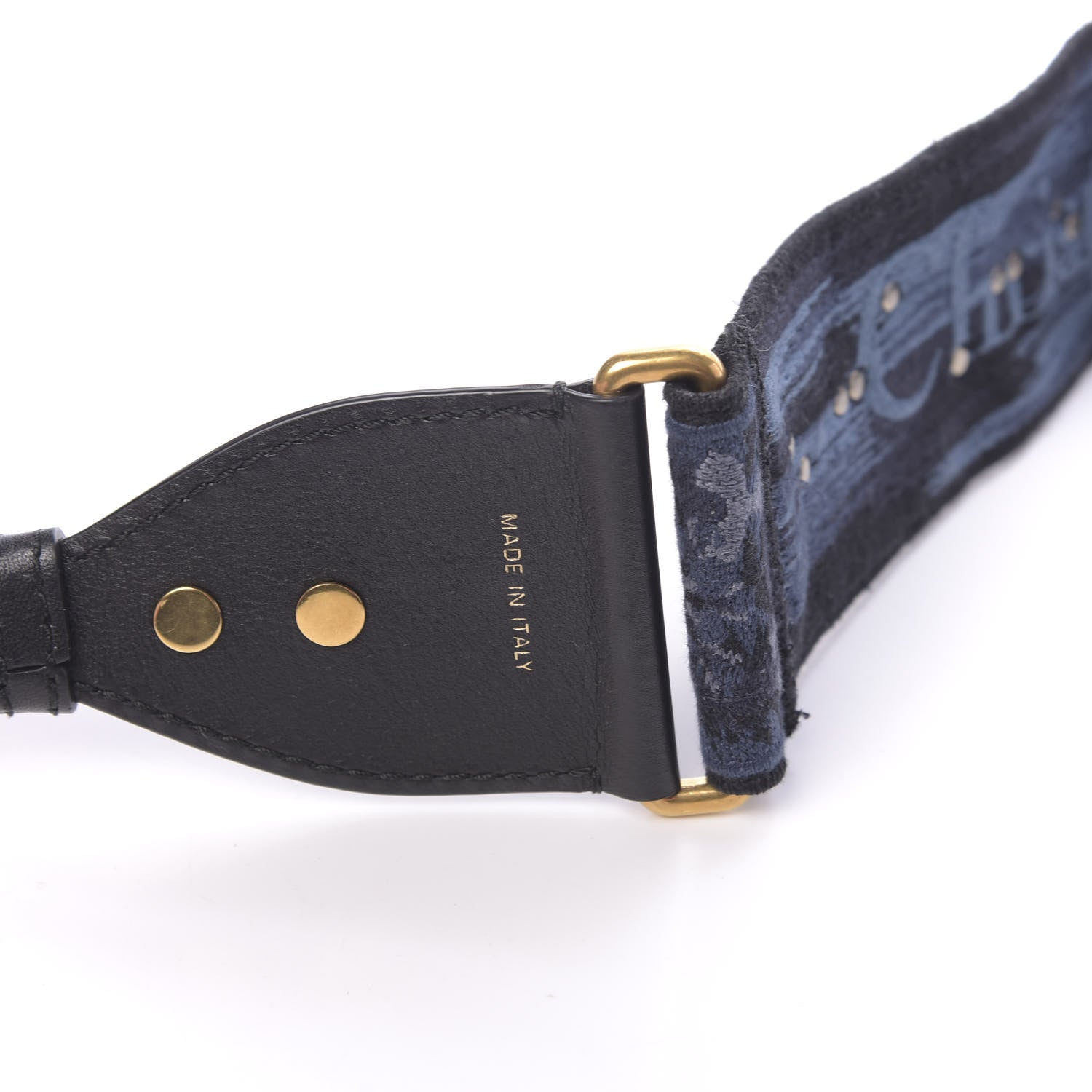 Christian Dior Canvas Embroidered Studded KaleiDiorscopic Adjustable Shoulder Strap Blue 5 of 5