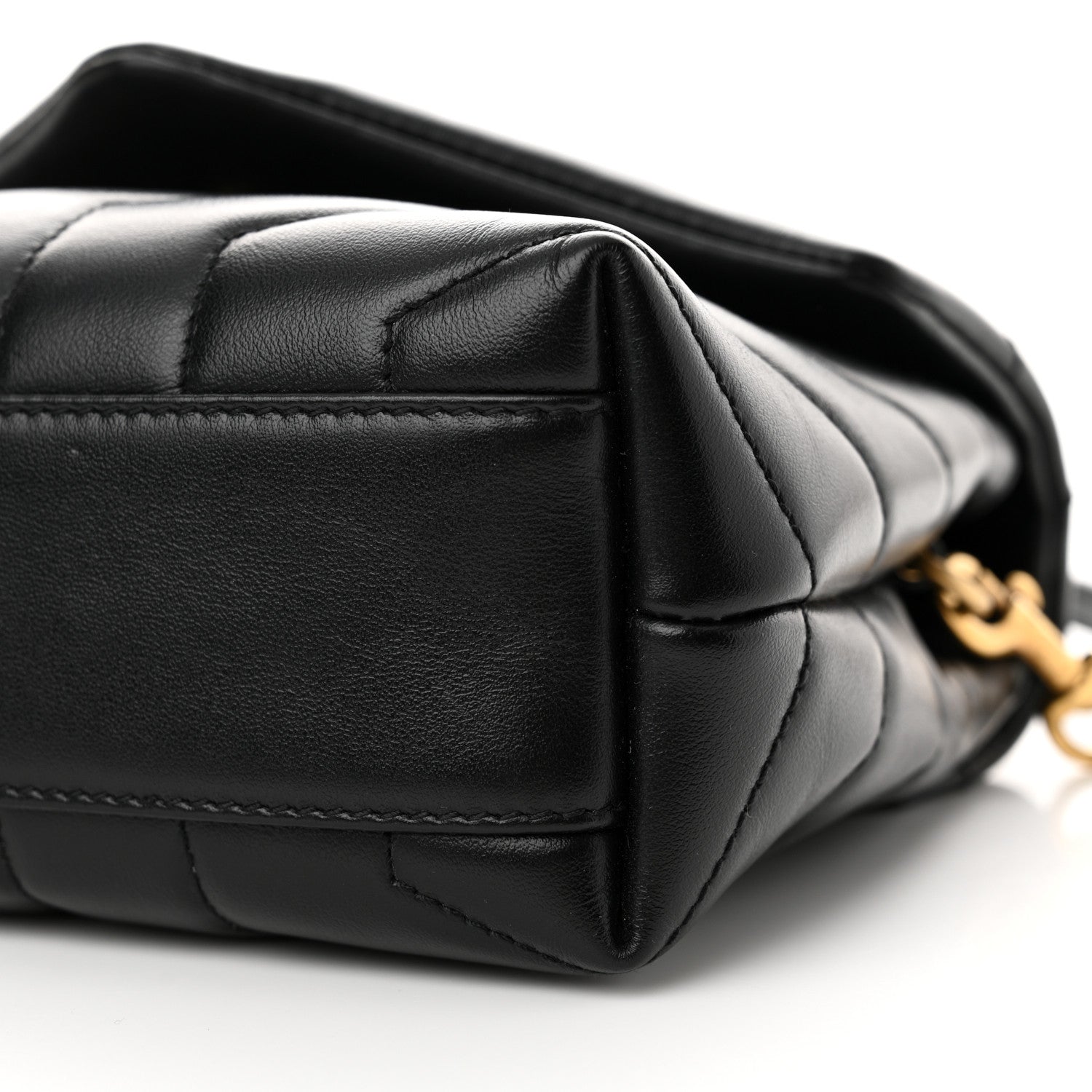 Saint Laurent Calfskin Y Quilted Monogram Toy Loulou Crossbody Bag Black 10 of 13