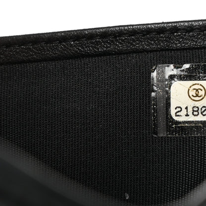 Chanel Caviar Quilted Compact Boy Wallet Black 8 of 10