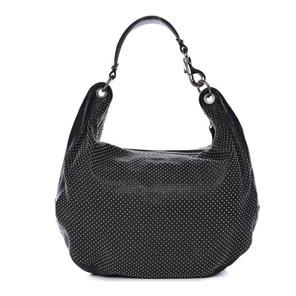 Jimmy Choo Lambskin Studded Solar Hobo Black 1 of 13
