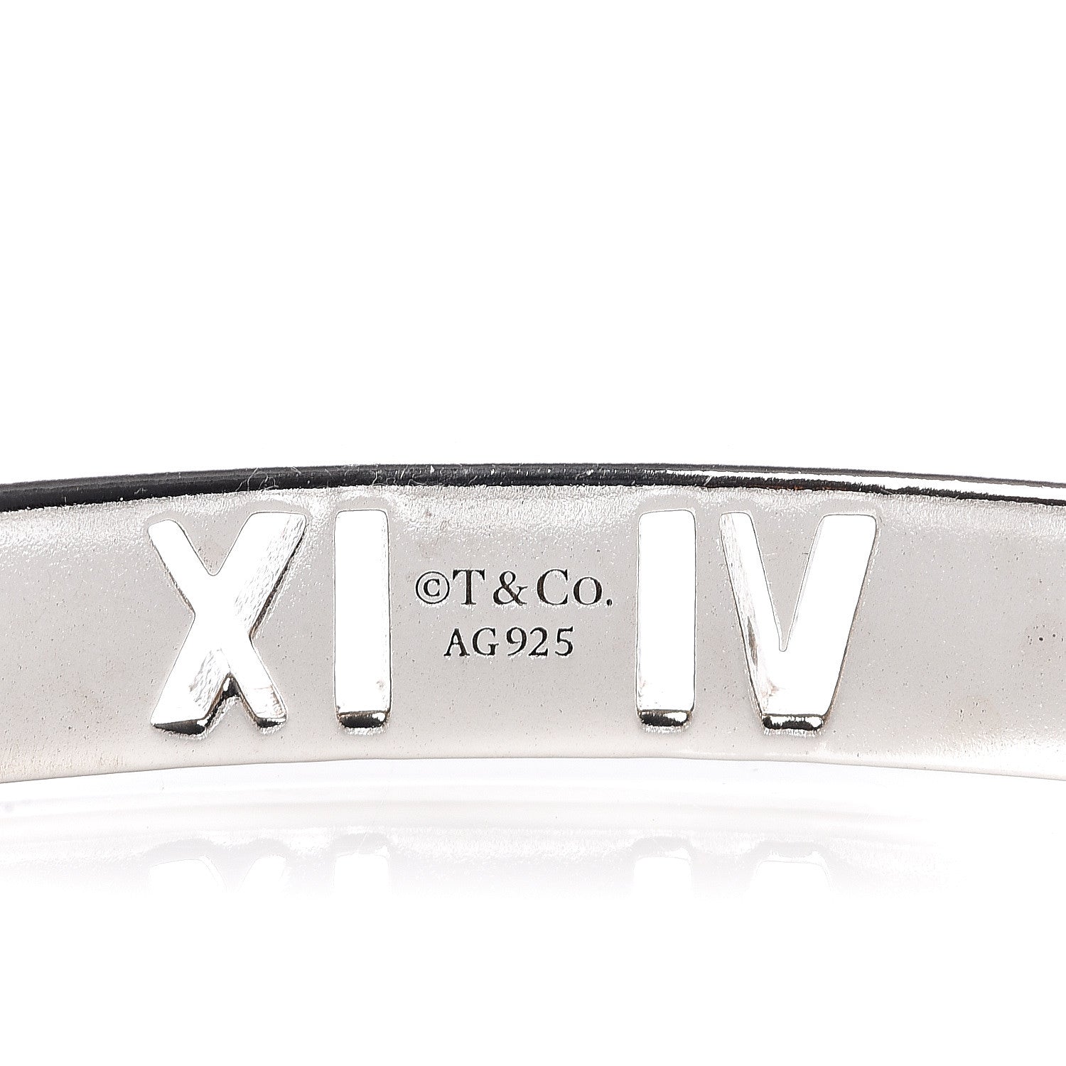 Tiffany Sterling Silver Atlas Pierced Hinged Bangle Bracelet 4 of 4