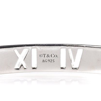 Tiffany Sterling Silver Atlas Pierced Hinged Bangle Bracelet 4 of 4
