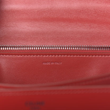 Celine Box Calfskin Medium Classic Box Flap Bag Red 6 of 14