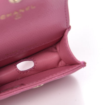 Chanel Caviar Quilted Crystal CC Airpods Pro Case Pink 5 of 9
