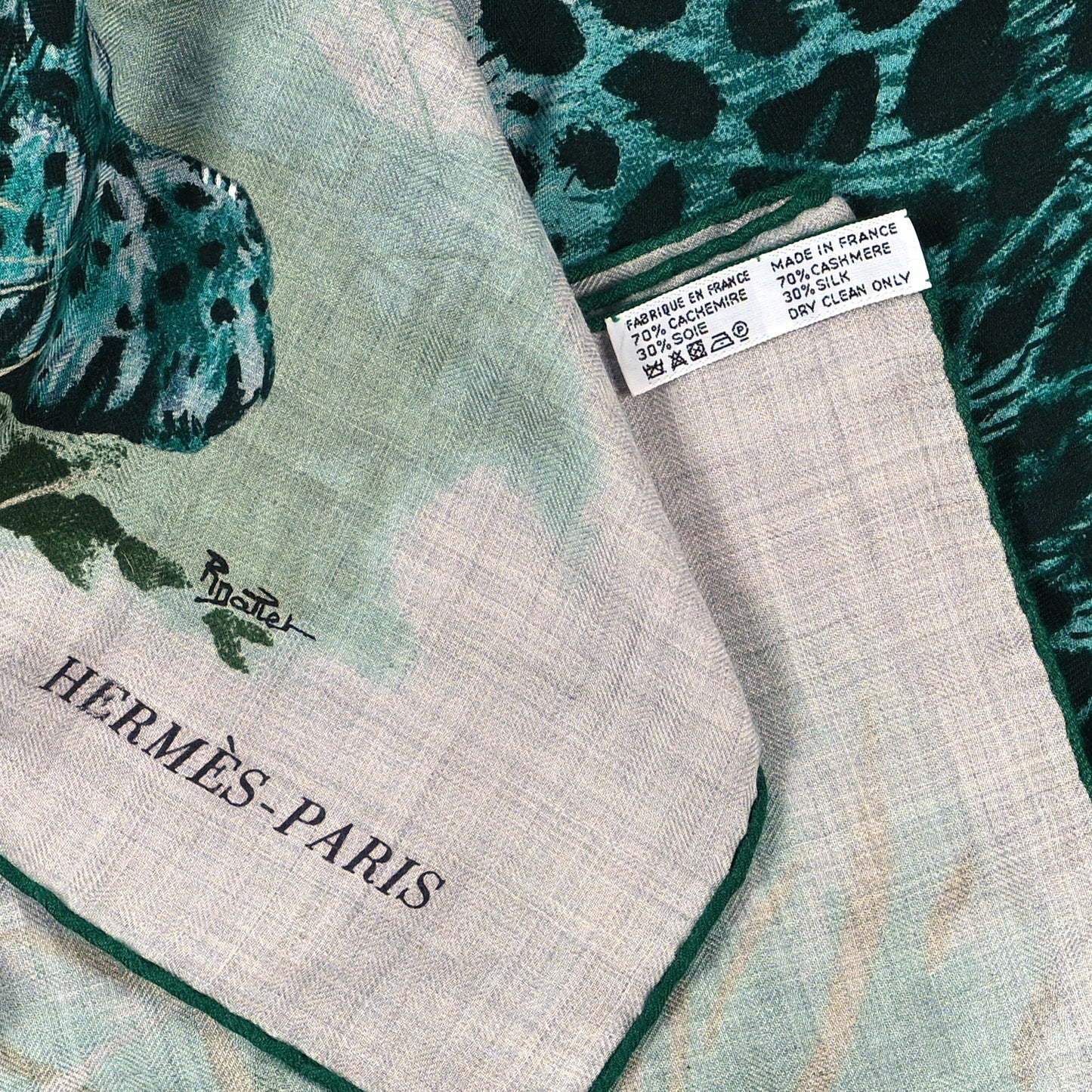Cashmere Silk Panthera Pardus Scarf 140