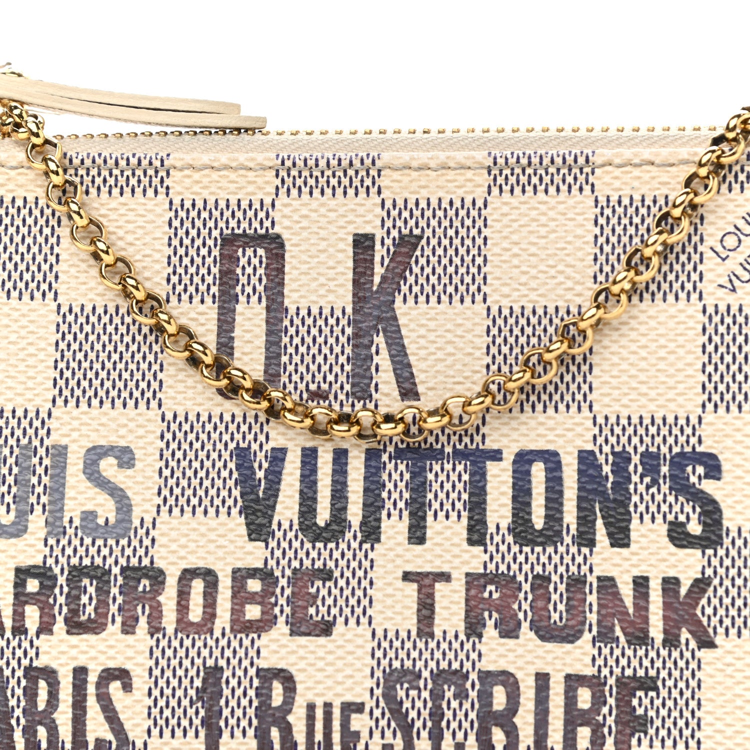 Louis Vuitton Damier Azur Trunk Pochette Milla MM 8 of 10