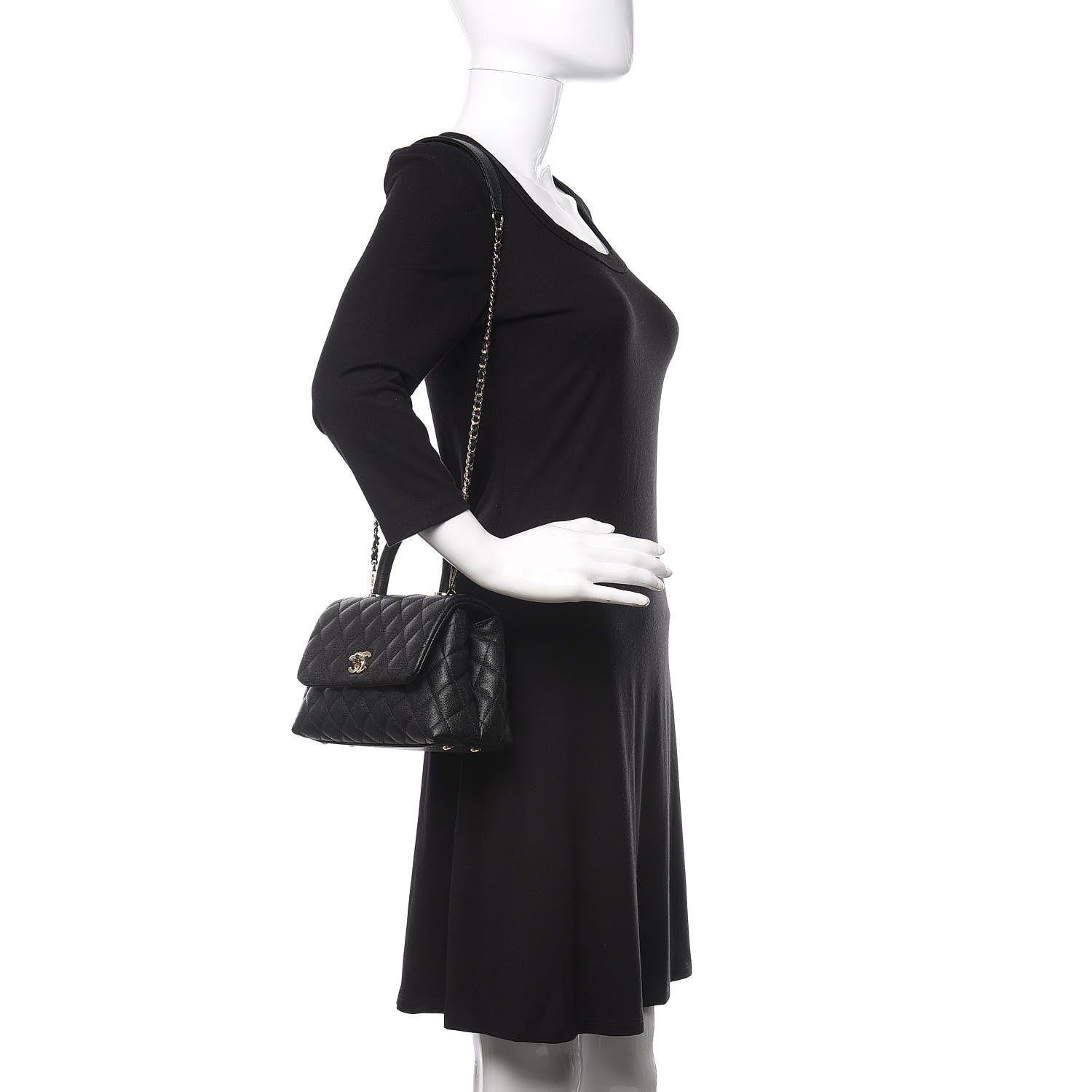 Chanel Caviar Quilted Mini Coco Handle Flap Black 2 of 11
