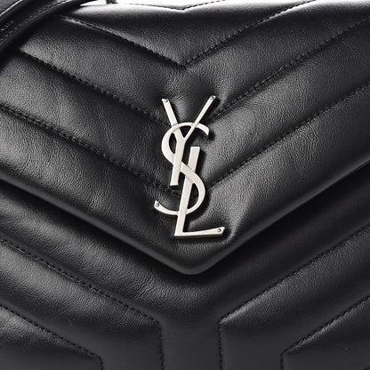 Saint Laurent Calfskin Y Quilted Monogram Small Loulou Chain Satchel Black 11 of 11