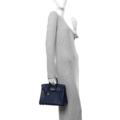 Hermes Epsom Verso Birkin 25 Bleu De Malte Bleu Sapphire 3 of 16