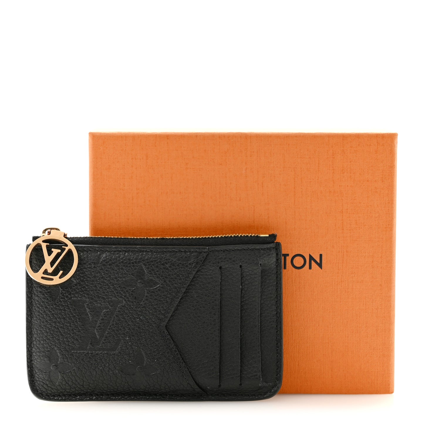 Empreinte Monogram Zipped Romy Card Holder Black