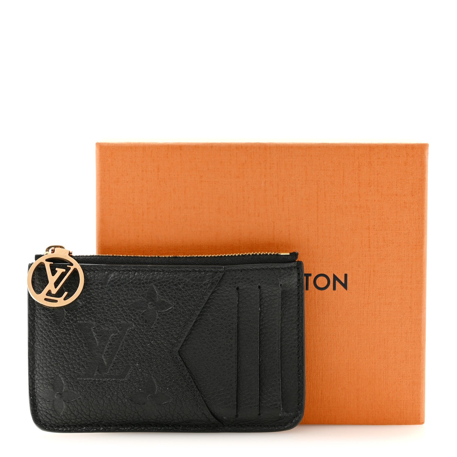 Louis Vuitton Empreinte Monogram Zipped Romy Card Holder Black 9 of 9