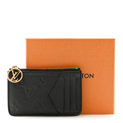 Louis Vuitton Empreinte Monogram Zipped Romy Card Holder Black 9 of 9